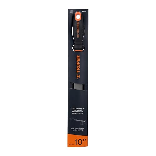 Truper LPM-10T, Lima plana muza 10" con mango doble inyección