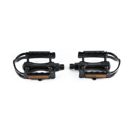 Benotto Pedal NWL-484 9/16 con Reflejantes Aluminio Negro Cajita