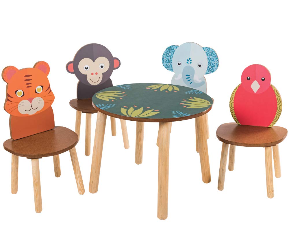 DUDUK Comedor Infantil Safari De Animalitos para Niños Y Niñas