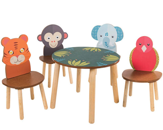 DUDUK Comedor Infantil Safari De Animalitos para Niños Y Niñas