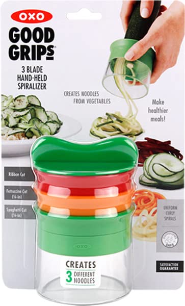 OXO 11194200 Rallador en Espiral Manual Acero, 3 Cortes