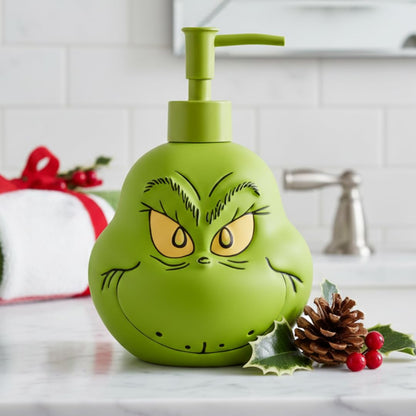 Collectibles Peanuts Snoopy - Soporte para cepillos de Dientes - Vaso para brochas de Maquillaje (Producto Oficial) de Franco - Green - Dispensador de bomba Grinch