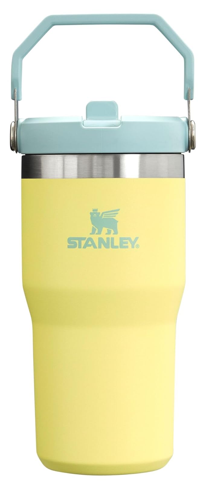 Stanley IceFlow Vaso Térmico con Popote, Acero Inoxidable - Pomelo - 0.6 Litros