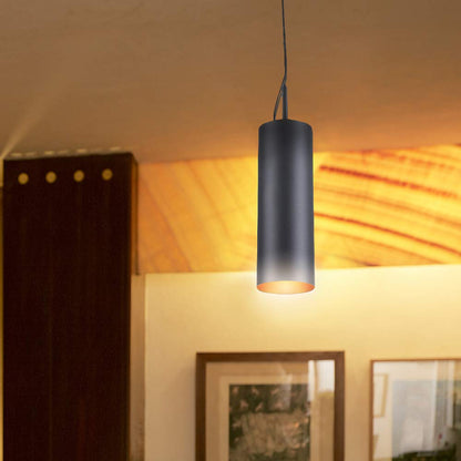 Tecnolite Lámpara Colgante, Base E27, Luz Colgante de Techo Moderno, Color Negro, 100 - 240 V,