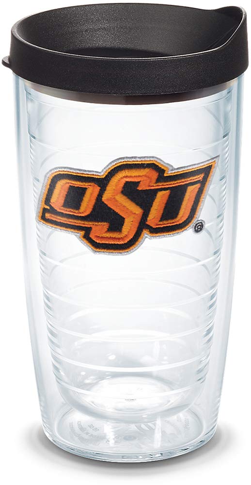 Tervis Vaso con Tapa, Diseños de Equipos Universitarios NCAA - Oklahoma St Athletic - 473,18ml - Transparente