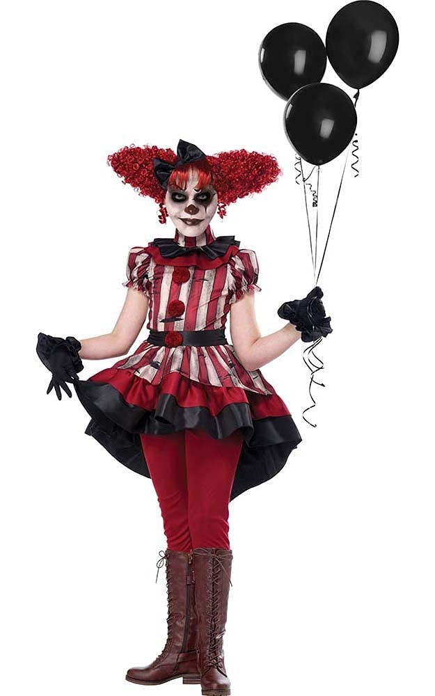 California Costumes Disfraz infantil Wicked Klown, color negro/rojo/crema, extra grande