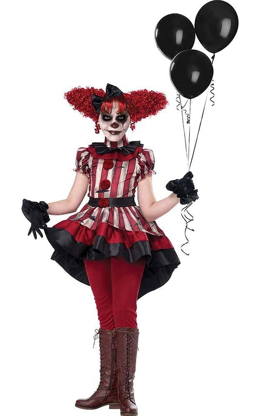 California Costumes Disfraz infantil Wicked Klown, color negro/rojo/crema, extra grande