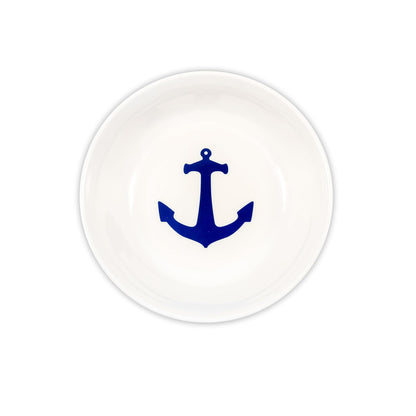 Camco 41951 Juego de Vajilla de Melamina Diseño Náutico 12 Piezas, Azul y Blanco