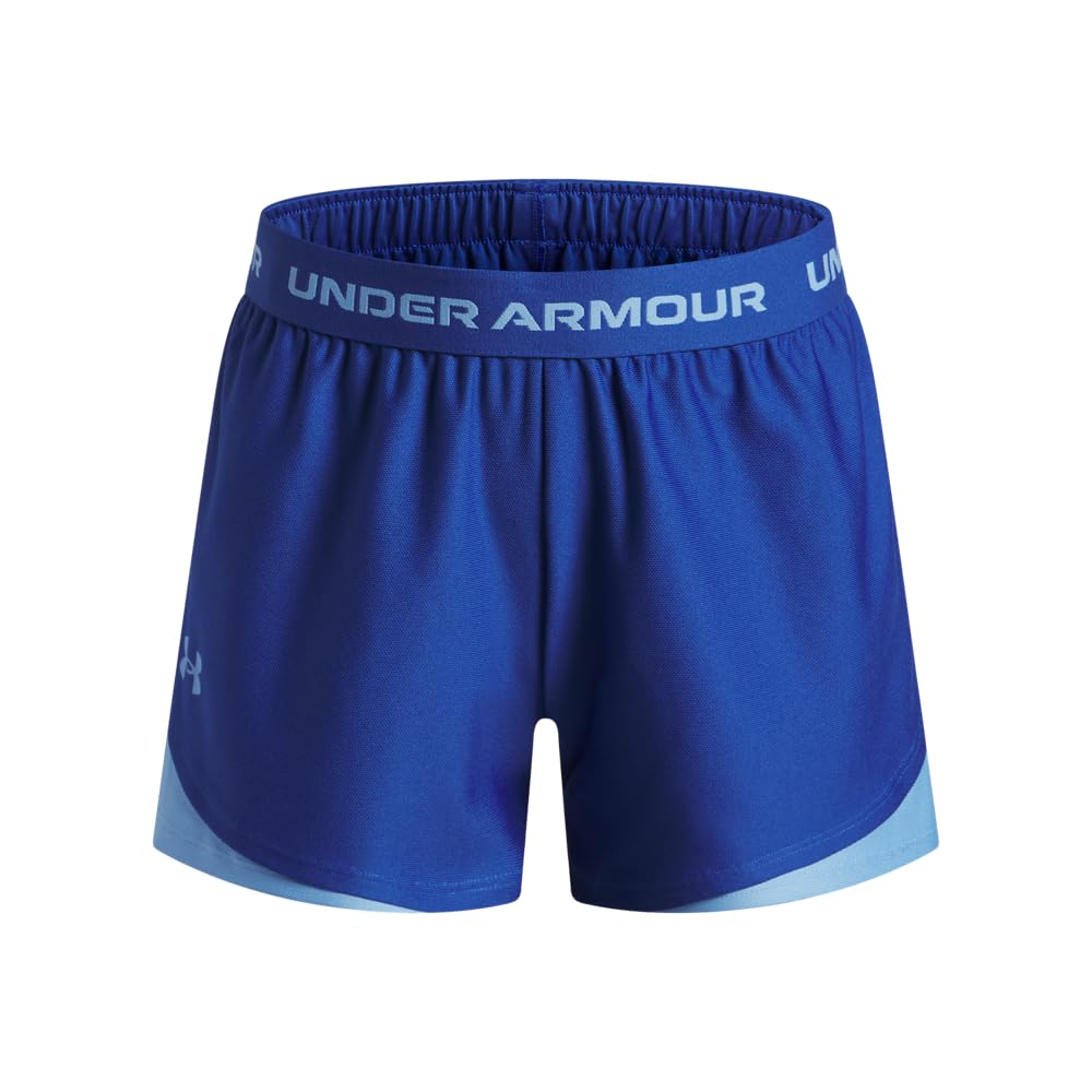 Under Armour Tech Play Up Shorts para Niña - M - (432) Tech Blue - Horizon Blue - Horizon Blue
