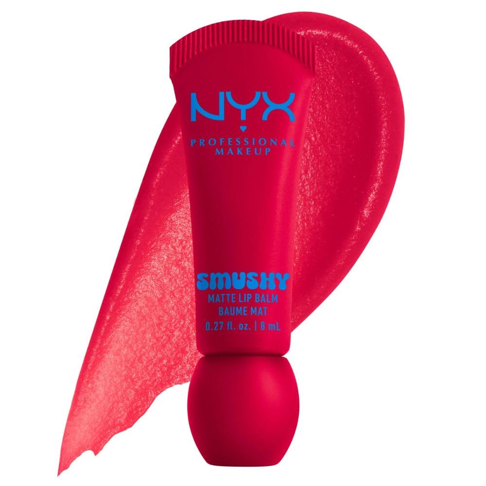 NYX Smushy Bálsamo de Labios Mate con Color, Hidratación Duradera - Small - Sassy Stuff (rosa sandia)