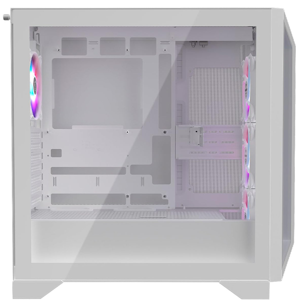 Gabinete MSI MPG Gungnir 210R Blanco – ATX, Cristal Templado, Estilo Futurista, Preparado para Refrigeración Avanzada