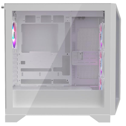 Gabinete MSI MPG Gungnir 210R Blanco – ATX, Cristal Templado, Estilo Futurista, Preparado para Refrigeración Avanzada