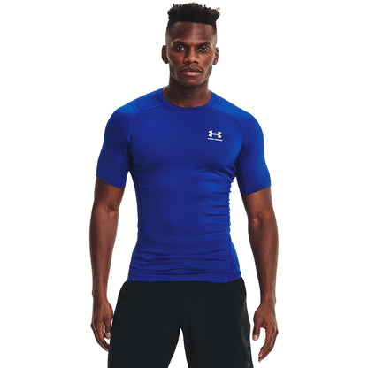Under Armour HeatGear Camiseta de Compresión para Hombre - Azul (Royal Blue - White - 400) - G