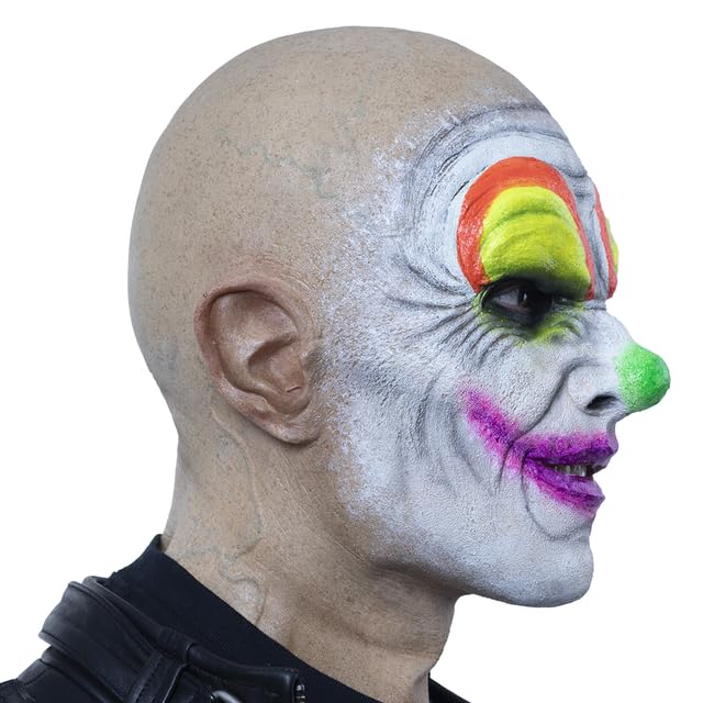 Hooligan Clawn, Máscara de Payaso con Efecto Neón, Máscaras de Payasos Asesinos que Brilla en la Oscuridad Ideal para Halloween, Fiestas de Disfraces y Festivales