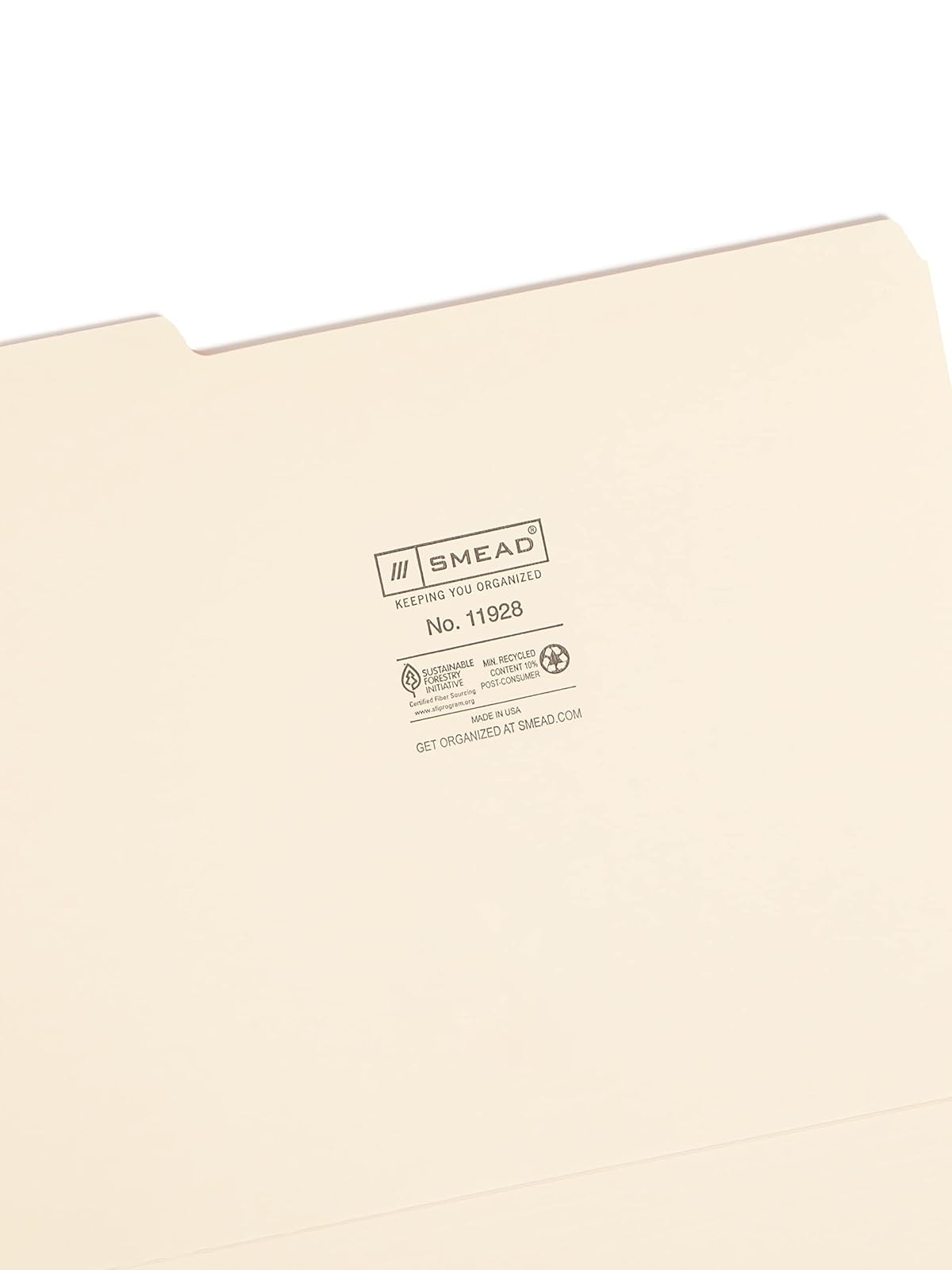 Smead File Folder, 1/3-Cut Tab, Assorted Position, Letter Size, Manila, 24 per Pack (11928)