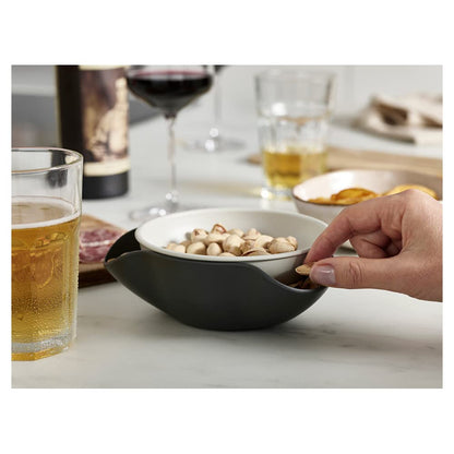 Joseph Joseph 20156 Double Dish Pistachio Bowl and Snack Serving Bowl, Gray