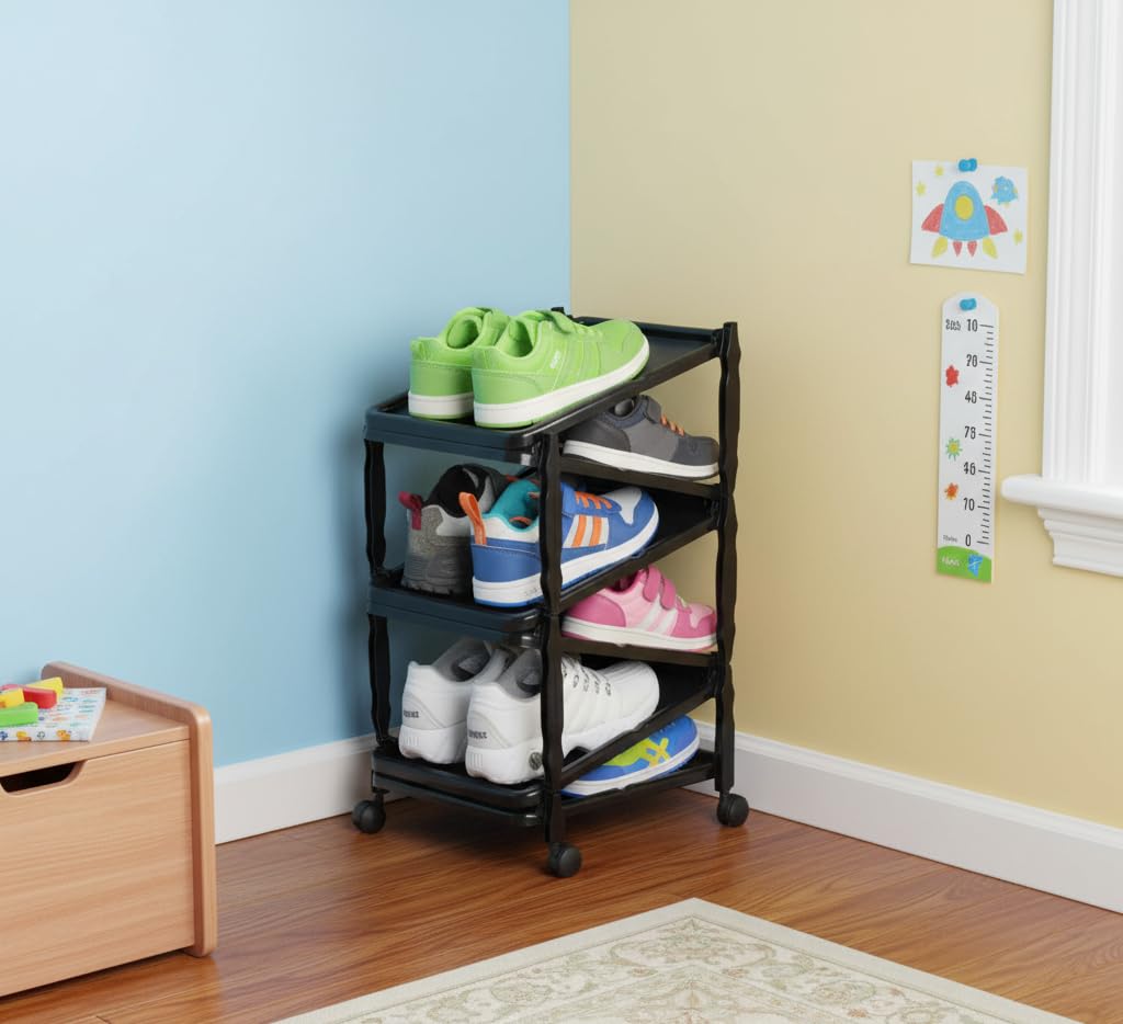 Italhome Organizador De Zapatos, Zapatero Plegable Para Almacenamiento De 6 Pares De Zapatos Zip