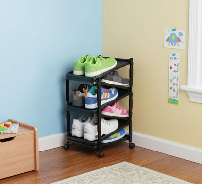Italhome Organizador De Zapatos, Zapatero Plegable Para Almacenamiento De 6 Pares De Zapatos Zip