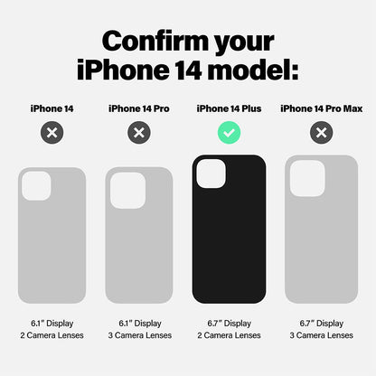 Incipio Grip Funda Compatible con iPhone 14 Plus, Protección Caídas 4.2m, Bisel Elevado, Protección Antimicrobiana - Transparente