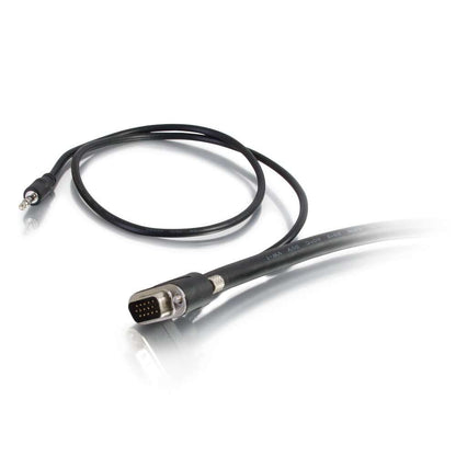 C2G 50226 Select VGA + 3.5mm Stereo Audio and Video Cable M/M, In-Wall CMG-Rated, Black (10 Feet, 3.04 Meters)