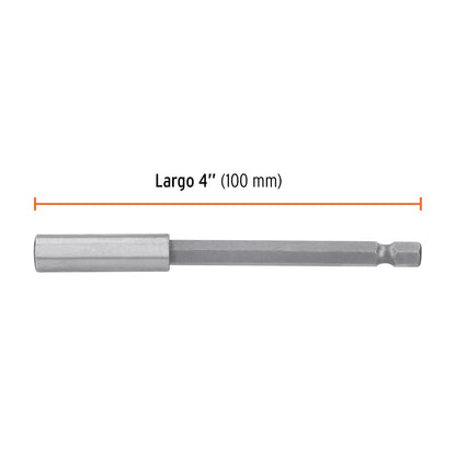 Truper Expert PUDE-9100, Estuche con 5 extensiones de 100 mm magnéticas