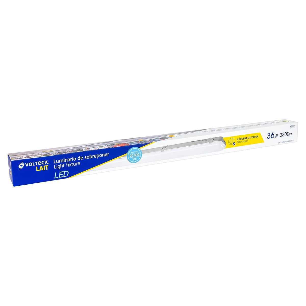 Volteck Lait VAP-001L, Luminario lineal de LED2 x 18 W T8