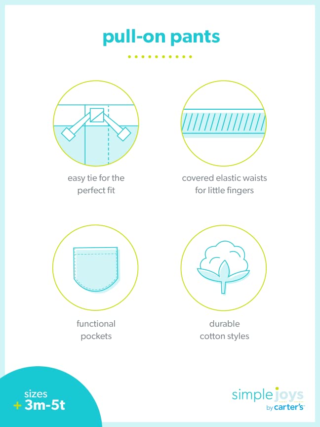 Simple Joys by Carter's 2-Pack Pull on Pant Pantalonesbebés niños