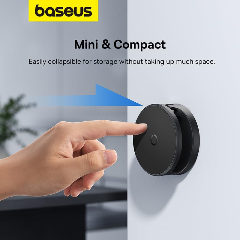 Baseus BS-HP016 Soporte Magnético de Pared Plegable para Smartphone, Negro