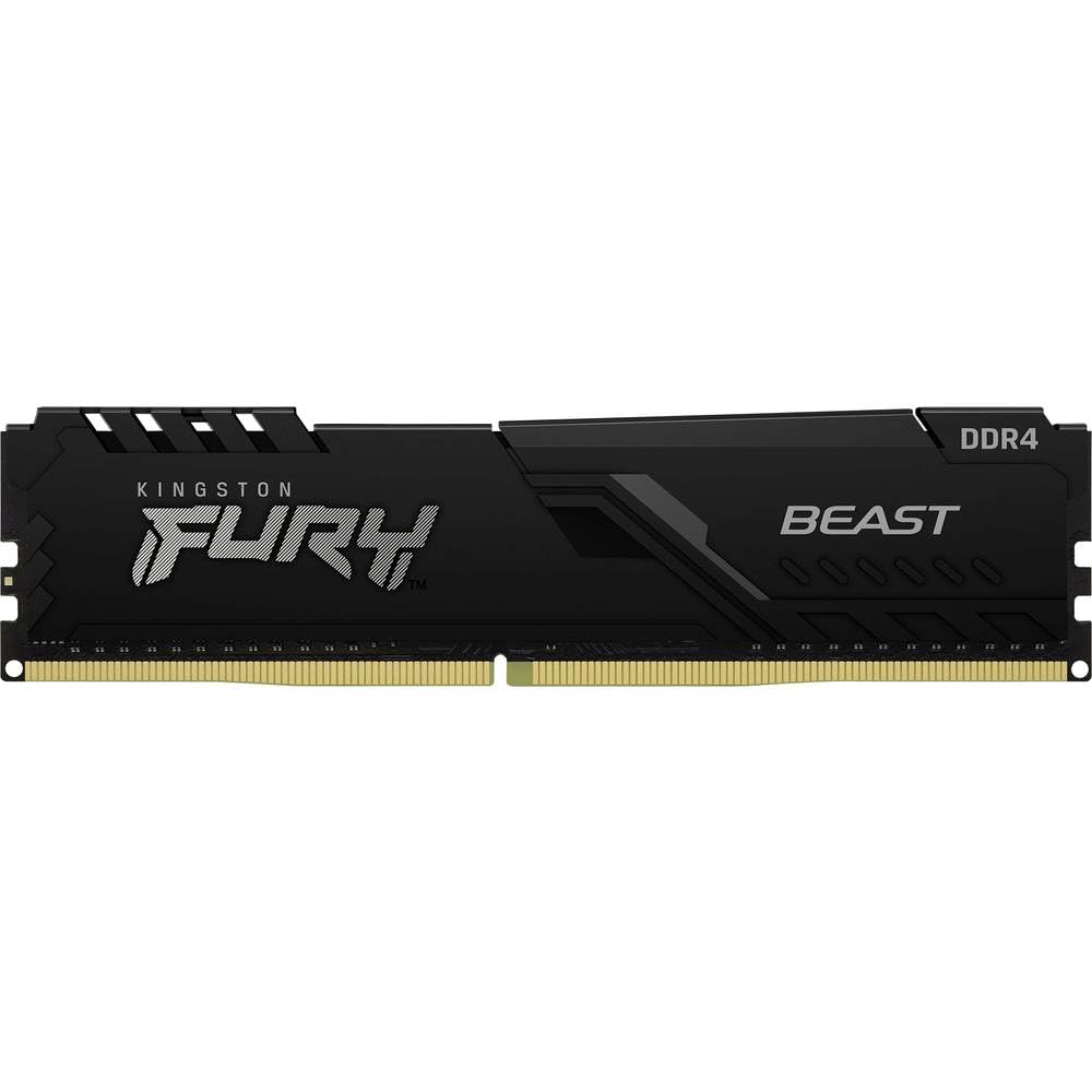 Kingston Fury Beast Black 16GB 3200Mhz DDR4 CL16 UDIMM Memoria Gamer Para PC Color Negro (KF432C16BB/16)