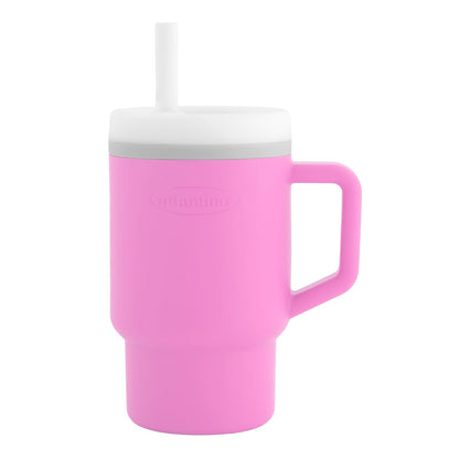 Infantino My 1st Vaso de Silicona con Popote y Asa - Algodón de azúcar