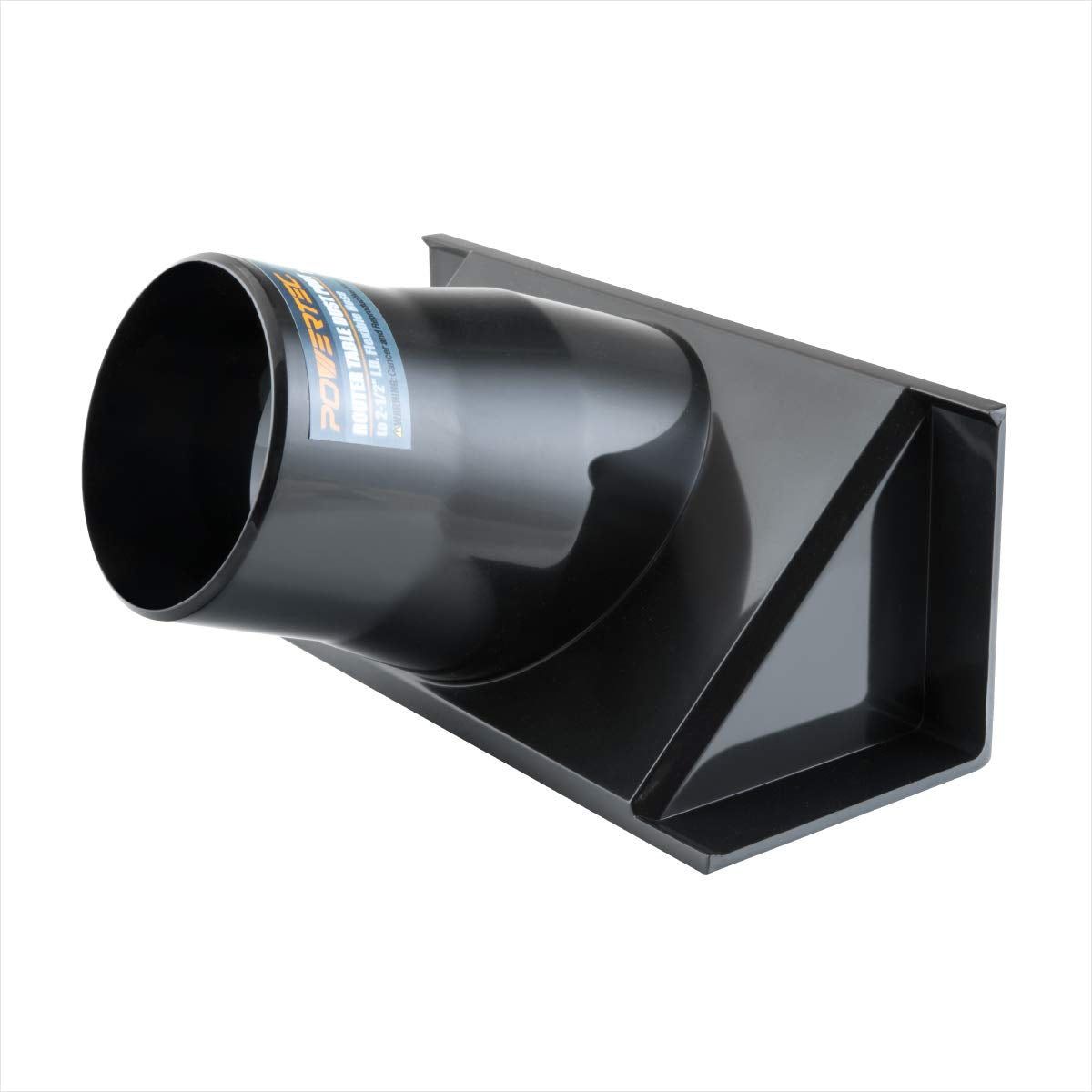 POWERTEC 70288 - Puerto de polvo para mesa de enrutador - Manguera de recogida de polvo de 2-1/2 pulgadas para valla de mesa de enrutador