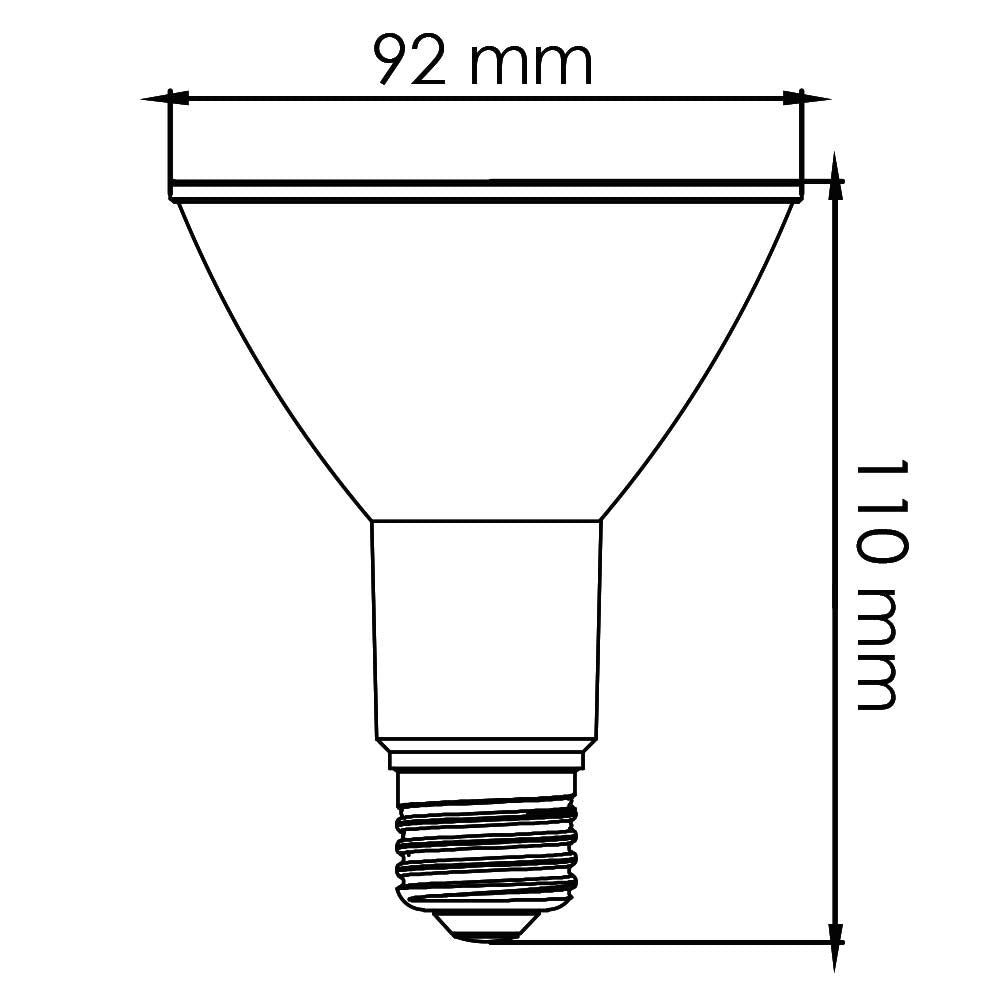 Tecnolite - Foco PAR30 LED 10 W, Luz Cálida Brillante, Base E27, Atenuable