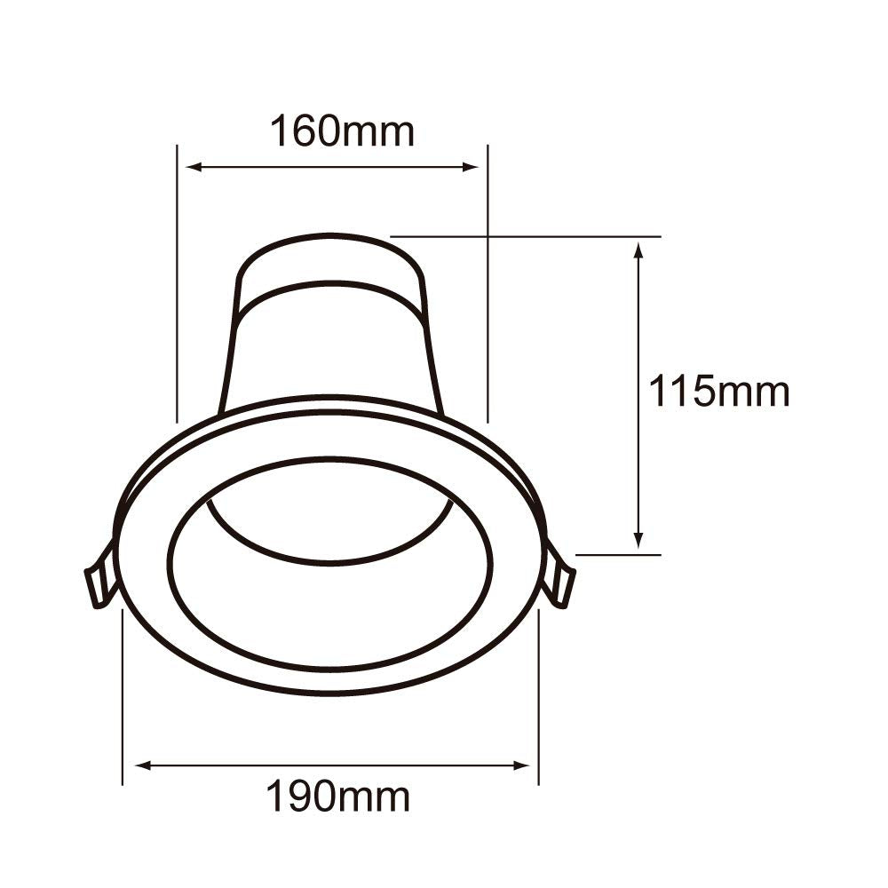 Tecnolite - Lámpara Downlight LED Empotrable 16 W, Luz Blanca Configurable, Atenuable, LED integrado