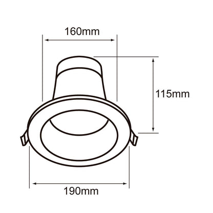 Tecnolite - Lámpara Downlight LED Empotrable 16 W, Luz Blanca Configurable, Atenuable, LED integrado