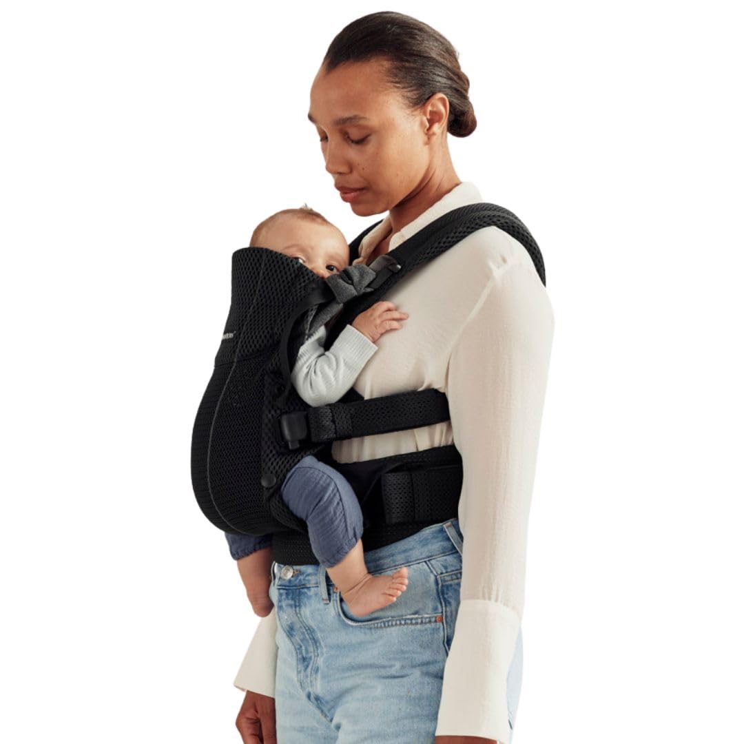 BabyBjörn Baby Carrier Harmony Portabebés Ergonómico, Rosa Claro - Negro - Malla 3D