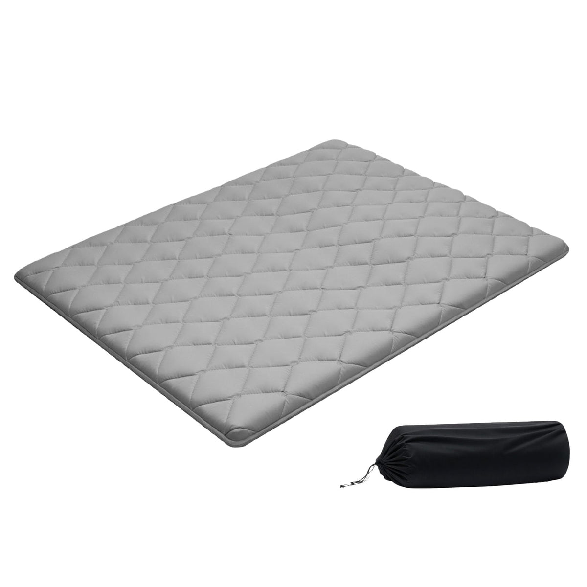 VEVOR Colchoneta Tatami Plegable, Tipo Futón Japonés - Gris - 2032 x 1524 x 63,5 mm