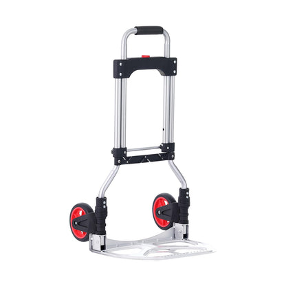 VEVOR - Camión de Mano Plegable, Capacidad de Carga de 80 kg, Carro portátil de Aluminio, camión de Mano Convertible y Carro con asa telescópica y Ruedas de Goma, Ultraligero, súper Fuerte para