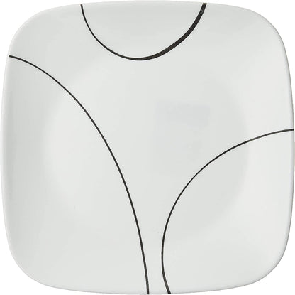 Corelle, 1107744, Square Simple Lines Trinche, Set de 6 Piezas