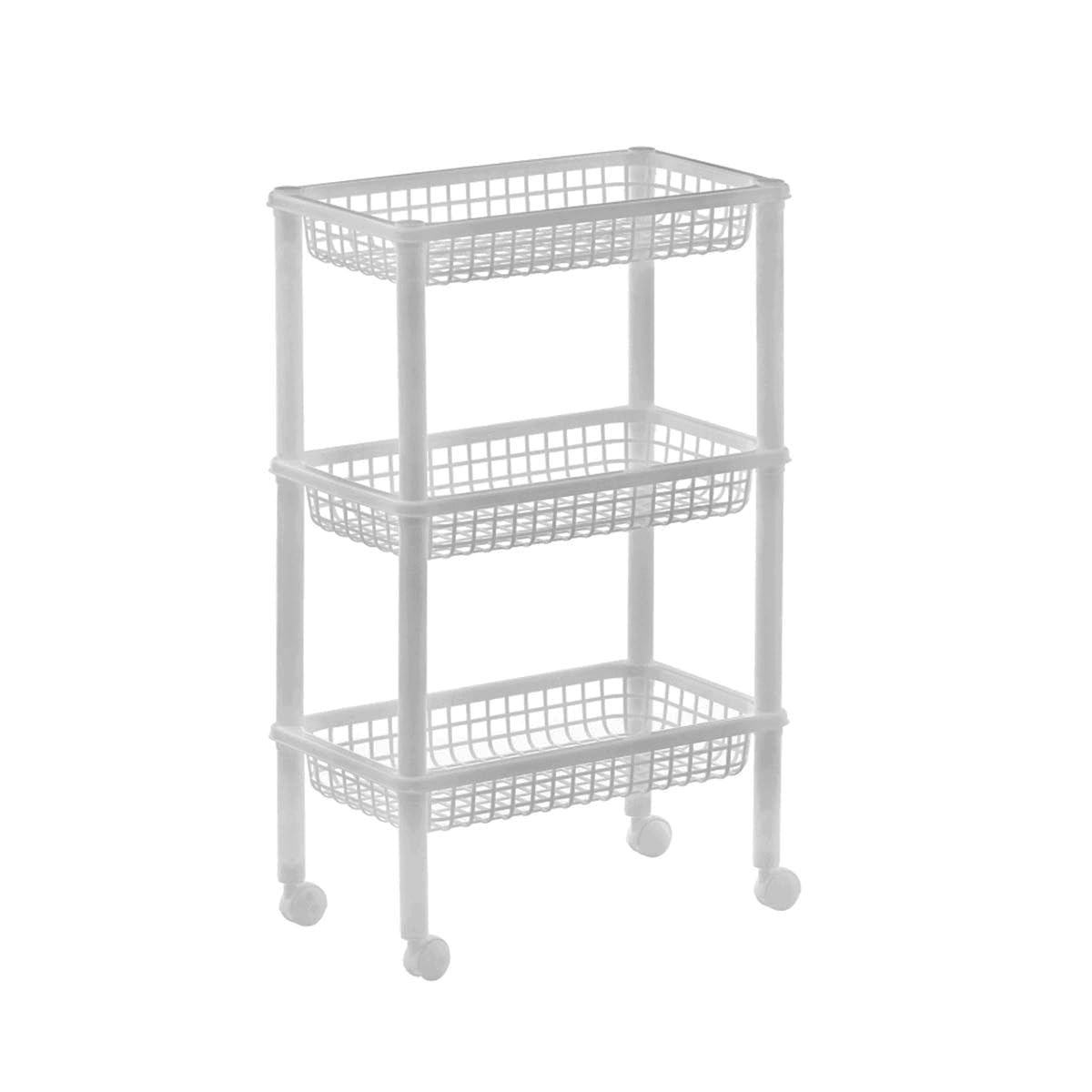 Italhome Estante De 3 Niveles con Ruedas, Organizador Multiusos Carrito De Cocina Blitz