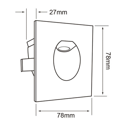 Tecnolite - Lámpara Interior Luz de cortesía para Pared, LED Integrado con 3 Watts de Potencia, Luz Cálida Brillante. Iluminación Interior
