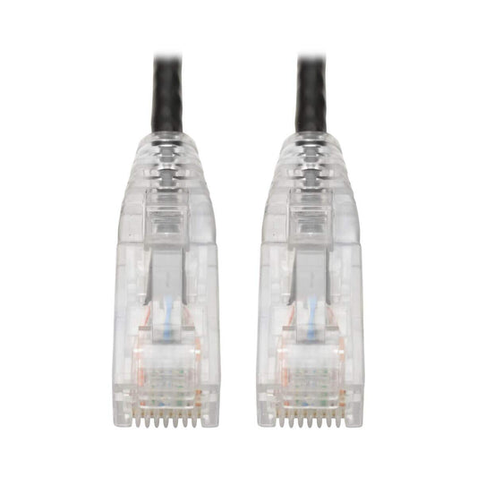 Tripp Lite N201-S15-BK Cable Patch Cat6 UTP (RJ45) - M/M, Gigabit, Snagless, Moldeado, Delgado, Negro, 4.57 m [15 pies]