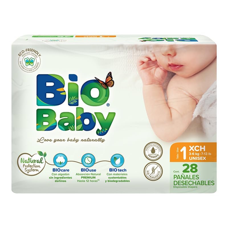 Bio Baby Pañal Talla 1 Pequeño 168 pañales