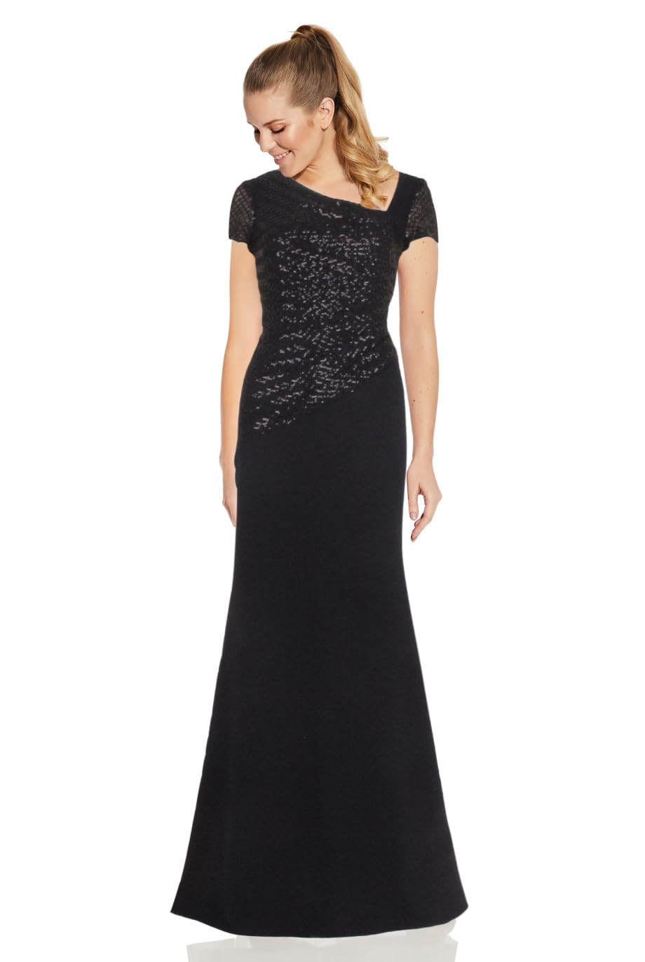 Adrianna Papell Vestido crepé de Lentejuelas. Vestido para Ocaciones Especiales para Mujer