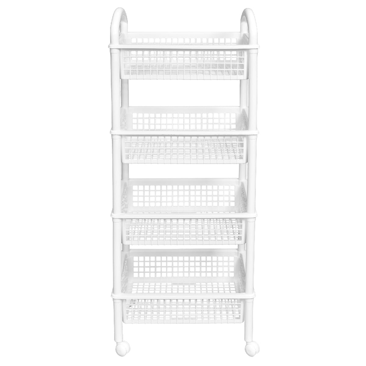 Italhome Estante De 4 Niveles con Ruedas, Organizador De Almacenaje Multiusos Carrito De Cocina Blob
