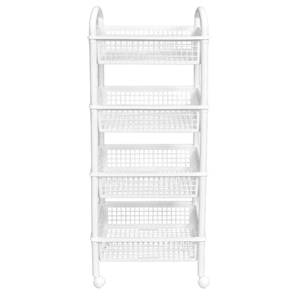 Italhome Estante De 4 Niveles con Ruedas, Organizador De Almacenaje Multiusos Carrito De Cocina Blob