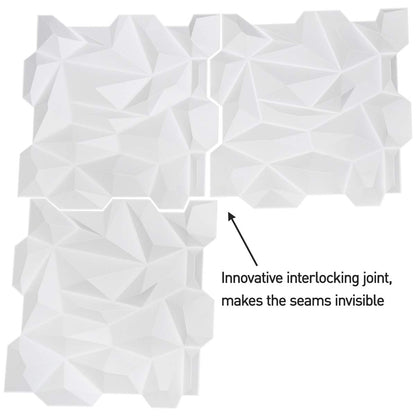 Art3d Panel de Pared 3D 19.7 x 19.7 Pulgadas Blanco (12 Unidades)