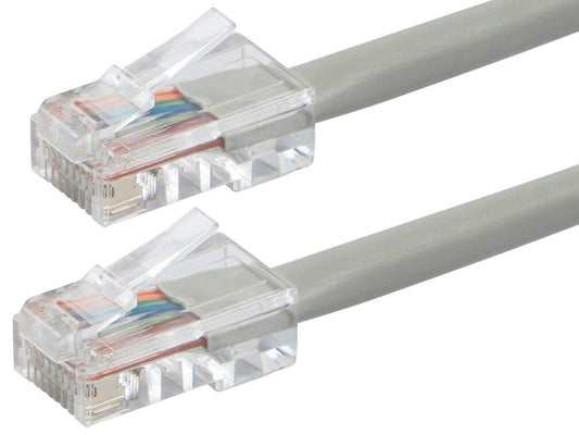Monoprice ZerobootCat6 Ethernet Patch Cable - Network Internet Cord - RJ45, Stranded, 550Mhz, UTP, Pure Bare Copper Wire, 24AWG, 15ft, Gray