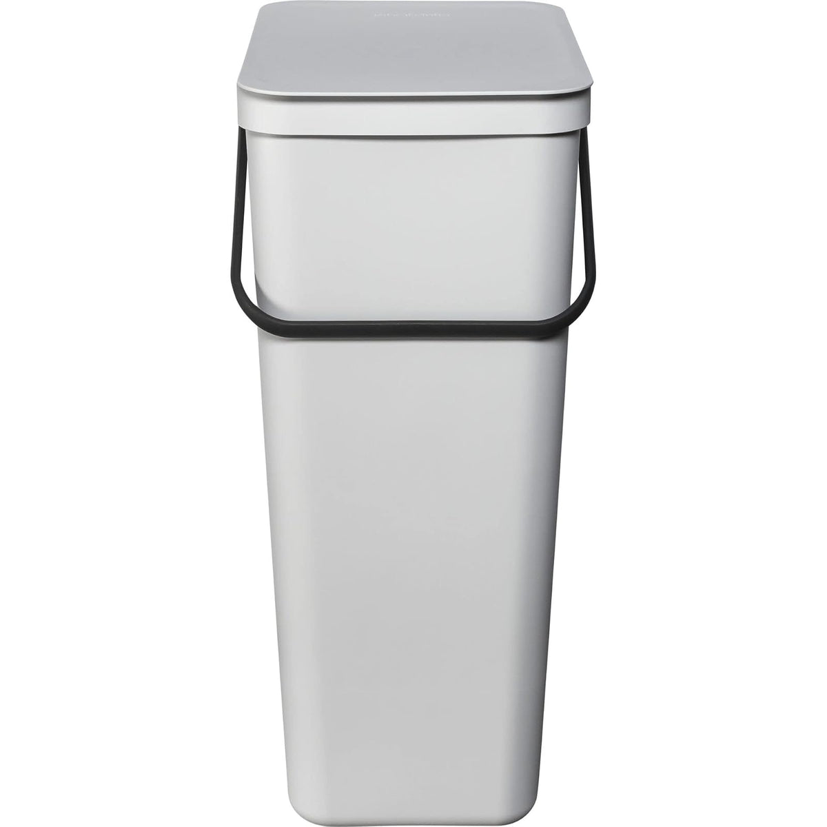 Brabantia - cubeta de basura Sort & Go 40L - cubeta de basura grande para cocina - Tapa abierta - Asa de transporte - Fácil de limpiar - cubeta de basura - cubeta de basura - Gris claro - 27 x 35 x 62 cm