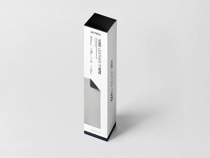 Acteck Tapete para Escritorio Vibe Leather TP670 / Doble Cara Acabado de Piel Sintetica 100% Vegana + 90x40cm Grafito + Gris Claro Elite Series