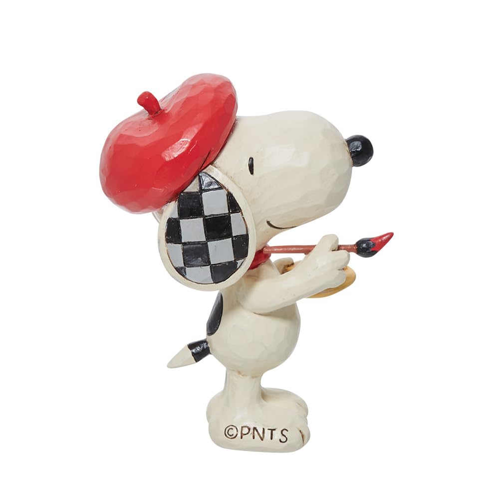 Enesco Peanuts by Jim Shore Snoopy Artist Figura en Miniatura, 3.25 Pulgadas, Multicolor